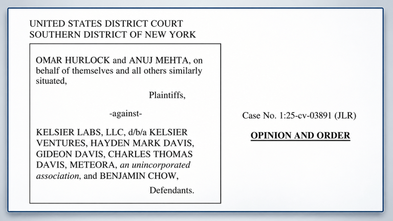 Un juge américain rejette la class action contre Kelsier liée à Libra