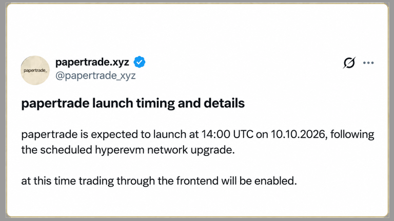 Papertrade.xyz : un DEX perpétuel attire 118 millions de dollars en 24h avec un levier extrême